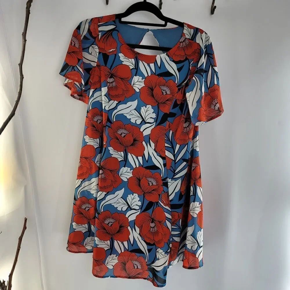 Aakaa abstract floral dress